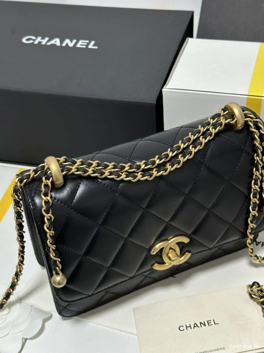 First Bag Ru FLAP CHANEL -14.5*22*8cm BAG 0807